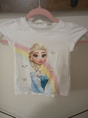 Girls' White H&M Elsa Graphic T-Shirt